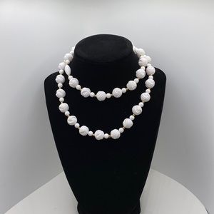 White Bead Necklace